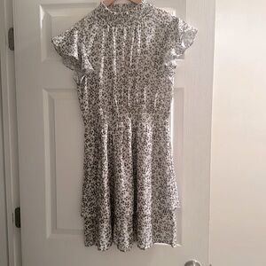 Hayden Los Angeles Smocked Ruffle Floral Mini Dress, Size S; NWOT